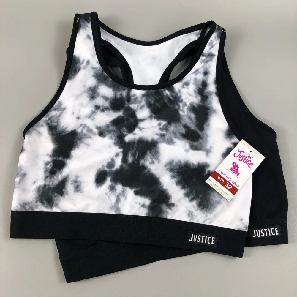 Justice Girls 2pk Racerback Sports Bra